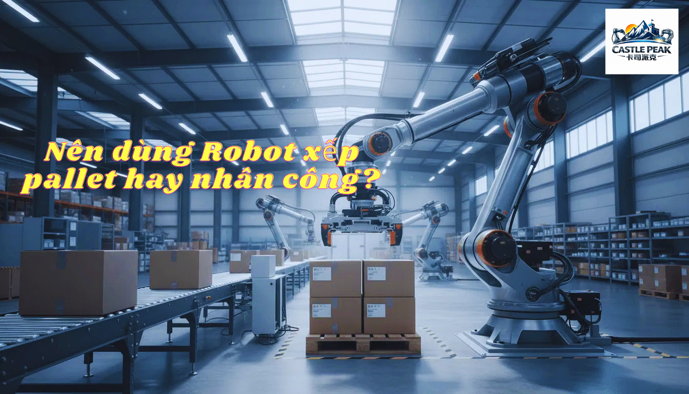 Nên dùng robot xếp pallet hay nhân công? Góc nhìn thực tế từ doanh nghiệp 2026